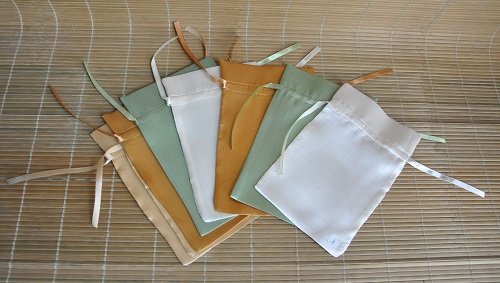 Organza and satin pouch